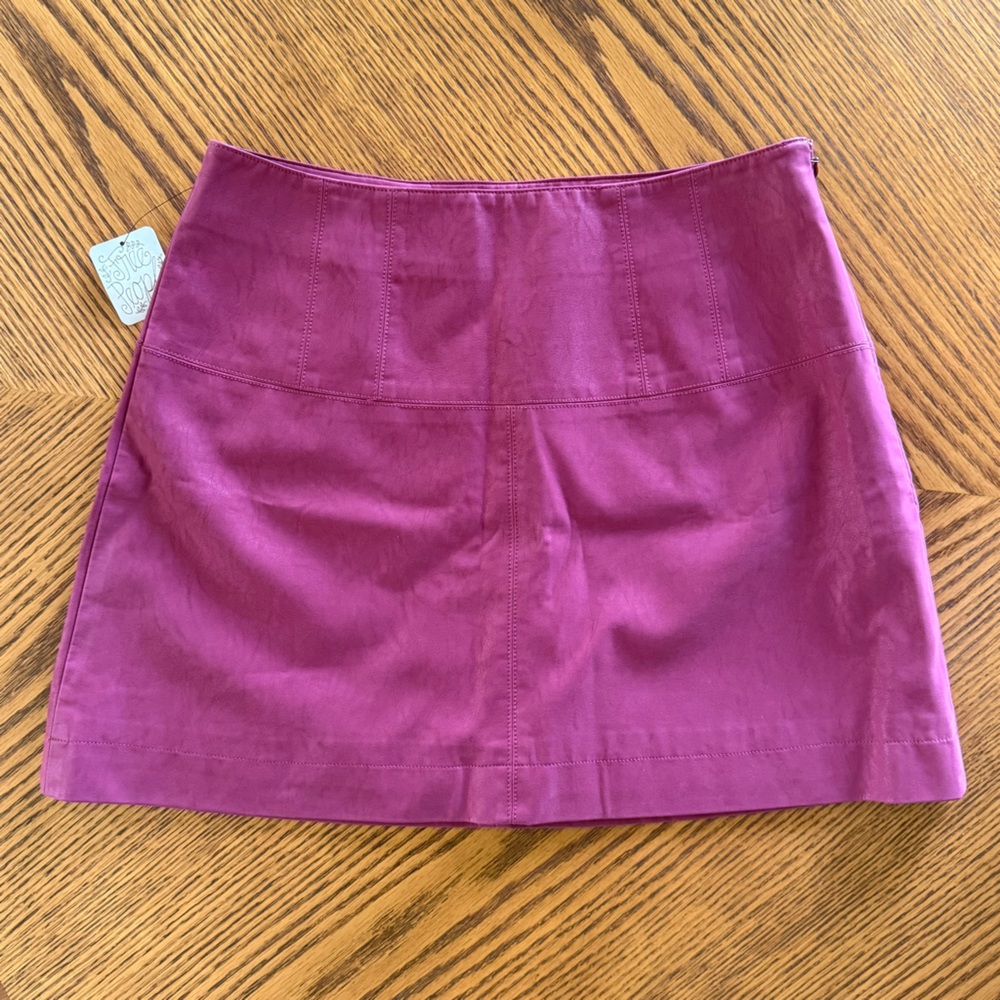 Free People Days in the Sun Mini Skirt - Misty Plum